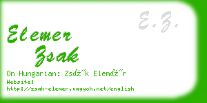 elemer zsak business card